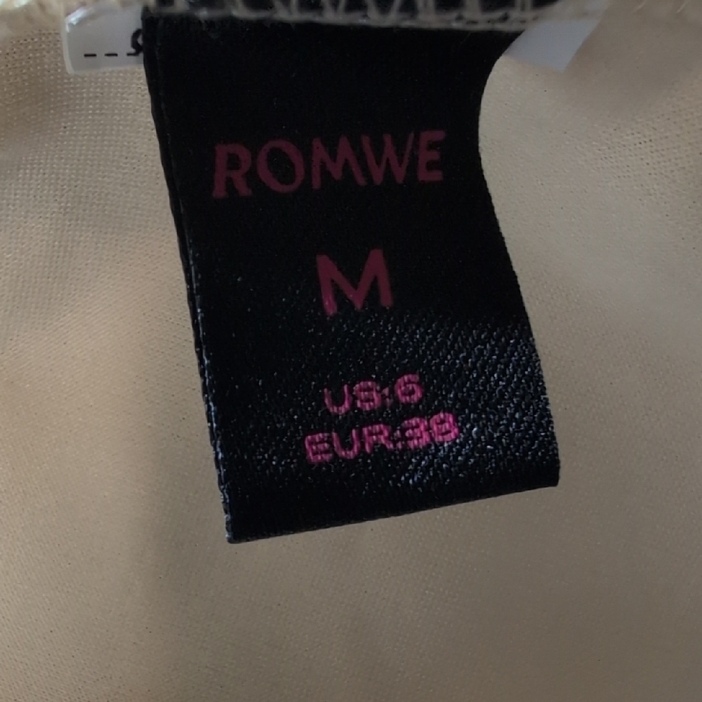 ROMWE Cream Halter Top with Floral Embroidery - Picture 5 of 5